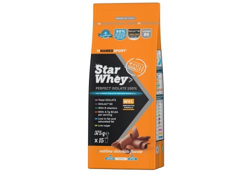Star whey isolate 100% proteine in polvere sublime chocolate 375 grammi