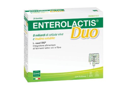 Enterolactis Duo integratore di fermenti lattici e fibre per il benessere intestinale 20 bustine