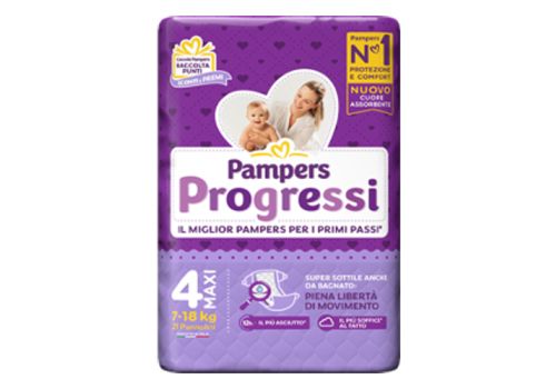 Pampers Progressi pannolini 7-18kg taglia 4 maxi 21 pezzi