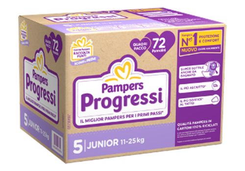 Pampers Progressi taglia 5 junior 11-25kg 72 pezzi