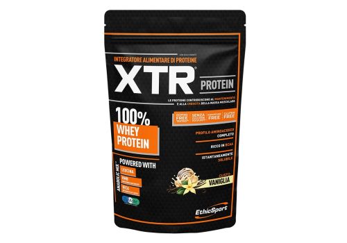 Ethicsport protein xtr gusto vaniglia integratore di proteine per la massa muscolare 900 grammi