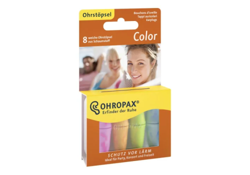 Ohropax Color tappi auricolari per inquinamento acustico 8 pezzi