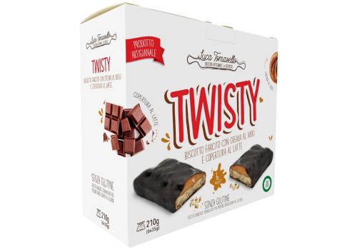 Tomasello twisty biscotto con crema mou senza glutine 210 grammi