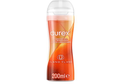 Durex massage 2in1 gel massaggio corpo e lubrificante ylang ylang 200ml