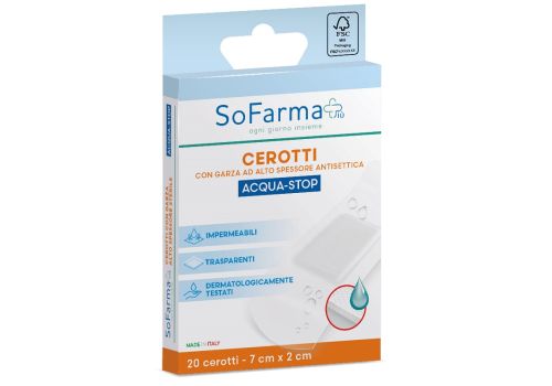 Sofarma+ cerotti acqua stop 7 x 2cm 20 pezzi