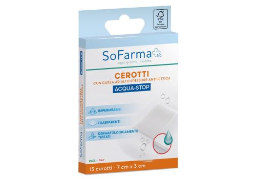 Sofarma+ cerotti acqua stop 7 x 3cm 16 pezzi