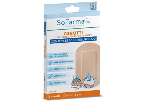 Sofarma+ cerotto cicatrizzante 10 x 15cm 5 pezzi