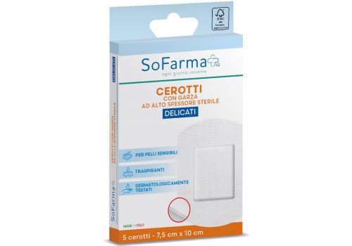 Sofarma+ cerotti delicati 7,5 x 10cm 5 pezzi