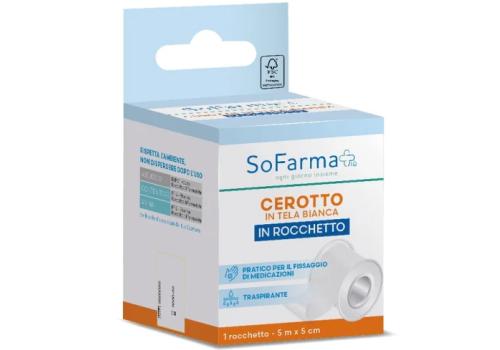 Sofarma+ cerotto in rocchetto tela 5cm x 5m