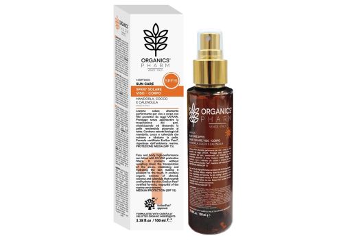 Organics Pharm spf 15 solare protettivo per viso e corpo spray 100ml