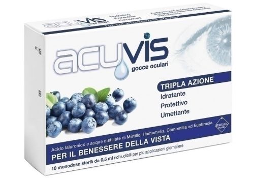 Acuvis idratante protettivo umettante gocce oculari 10 flaconcini 0,5ml
