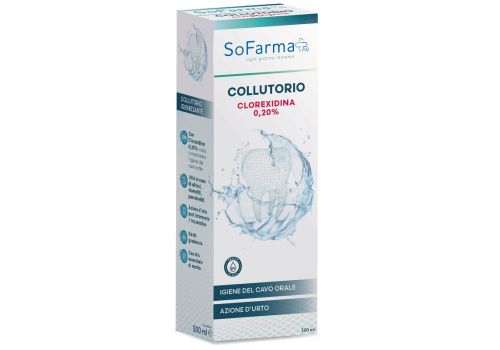 Sofarma+ collutorio Clorexedina 0,20% azione d'urto 300ml