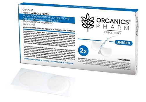 Organic pharm anti hairloss patch coadiuvanti caduta capelli 30 patches