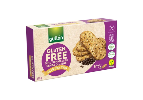 Gullon biscotti all’avena con gocce di cioccolato senza glutine 220 grammi