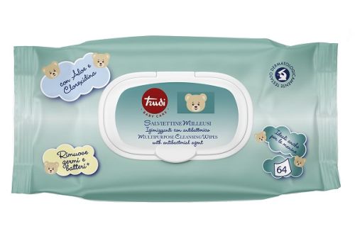 Trudi Baby Care salviette igienizzanti con antibatterico 64 pezzi
