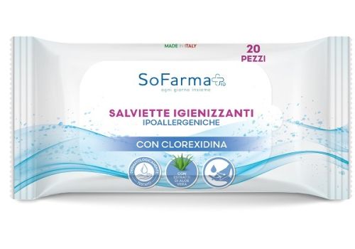Sofarma+ salviettine igienizzanti ipoallergeniche 20 pezzi 