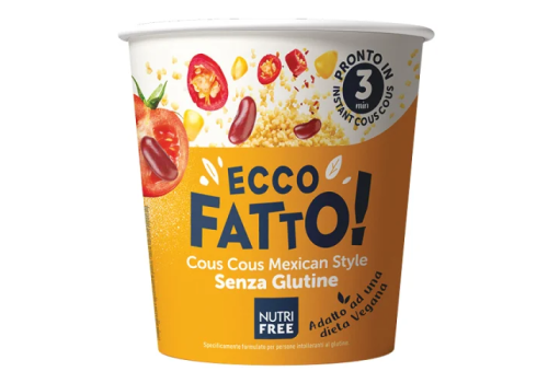 Nutrifree Ecco Fatto cous cous mexican style senza glutine 70 grammi