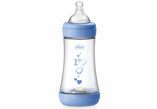 Chicco Perfect 5 2m+ biberon in silicone flusso medio boy 240ml