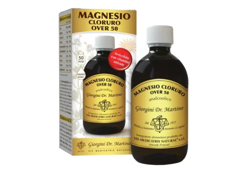 Magnesio Cloruro over 50 integratore per il benessere muscolare degli anziani soluzione orale 500ml