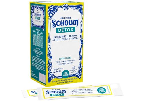 Soluzione Schoum Detox integratore per la depurazione dell'organismo 20 stick 11ml | offerta speciale
