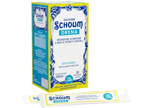 Soluzione Schoum Drena integratore drenante 20 stick 11ml | offerta speciale