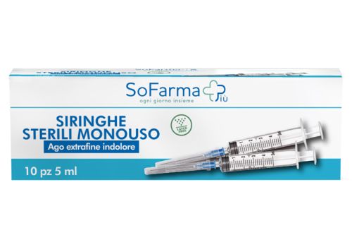 Sofarma+ siringa sterile monouso 5ml g23 10 pezzi 