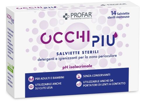 Profar occhi più salviette sterili detergenti per la zona perioculare 14 salviette monouso