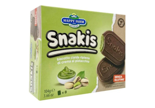 Happy Farm Snakis biscotti al pistacchio senza glutine 104 grammi