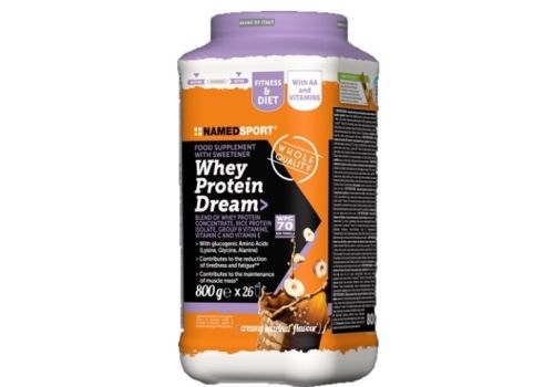 Named Sport Whey Protein Dream gusto creamy hazelnut integratore di proteine 800 grammi
