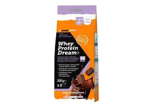 Whey protein dream tasty brownie integratore a base di proteine 350 grammi