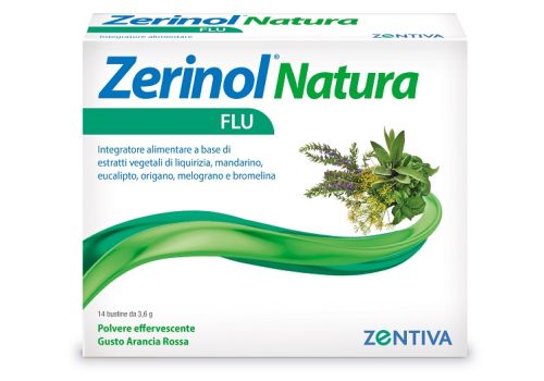 Zerinol Natura Flu integratore per il benessere delle vie respiratorie 14 bustine 
