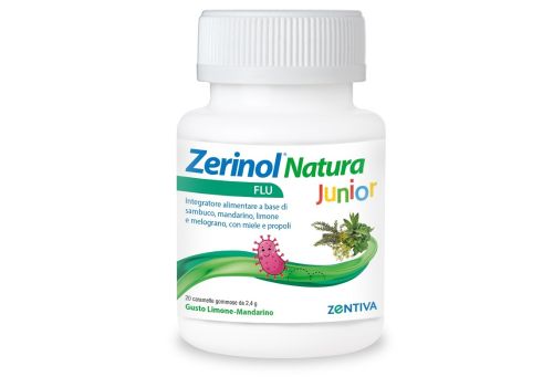 Zerinol Natura Flu Junior integratore per il benessere delle vie respiratorie 20 caramelle gommose
