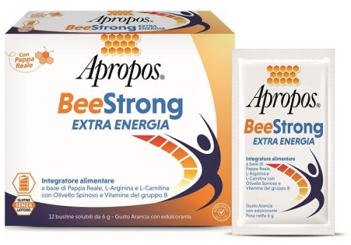 Apropos Bee Strong extra energia 12 bustine solubili gusto arancia