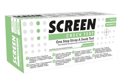 One step strep a swab test rapido streptococco 1 pezzo