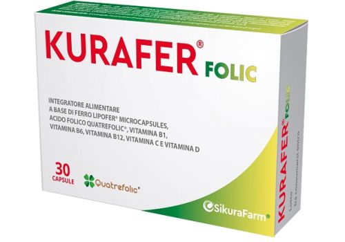 Kurafer folic integratore di ferro 30 capsule
