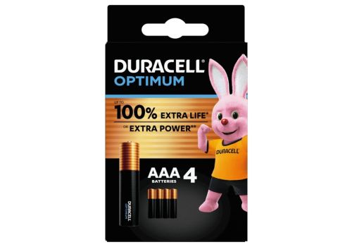 Duracell optimum aaa4 batteries pile stilo 4 pezzi
