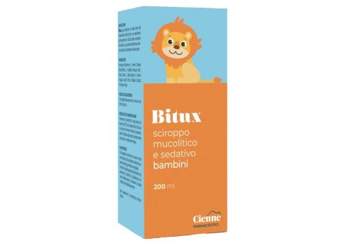 Bitux integratore mucolitico e sedativo per la tosse dei bambini sciroppo 200ml