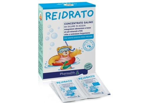 Reidrato Concentrato Salino integratore di sali minerali gusto arancio rosso naturale 12 bustine 