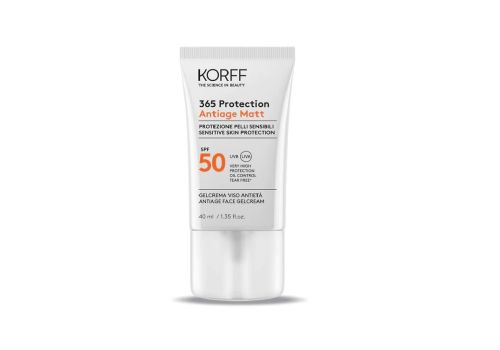 Korff 365 Protection Antiage Matt Spf 50+ gel crema viso antietà 40ml