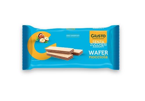 Giusto senza zuccheri aggiunti wafer alla nocciola 150 grammi
