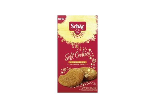 Schar senza glutine Soft Cookie Cinnamon 6 porzioni 210 grammi