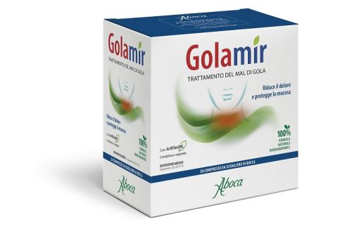 Golamir trattamento del mal di gola 20 compresse orosolubili