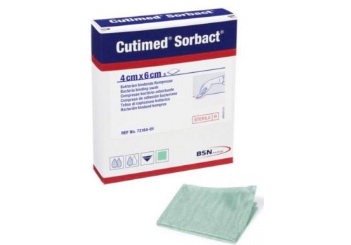 Cutimed Sorbact garza sterile 4 x 6cm 5 pezzi