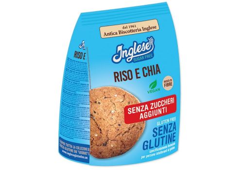 Inglese biscotti riso e chia senza zuccheri senza glutine 300 grammi