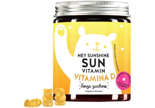 Hey Sunshine Sun Vitamina D integratore per il sistema immunitario e le ossa 45 orsetti senza zuccheri