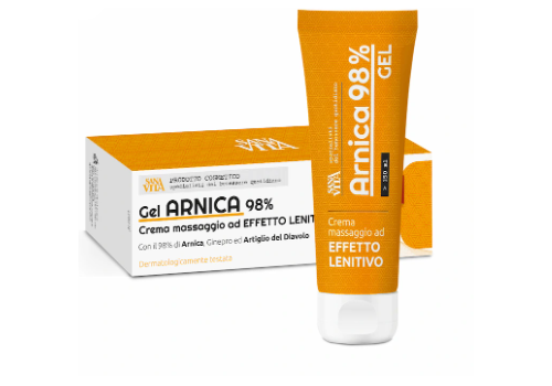 Sanavita gel arnica forte 98% crema massaggio effetto lenitivo 150ml