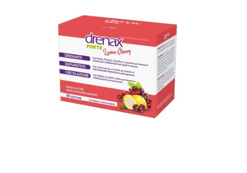 Drenax Forte Lemon-Cherry integratore drenante depurativo e per la funzionalità del microcircolo 30 bustine