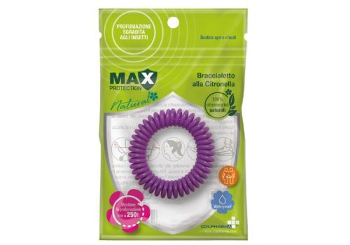 Max Protection braccialetto antizanzare spirale con citronella colori assortiti 1 pezzo