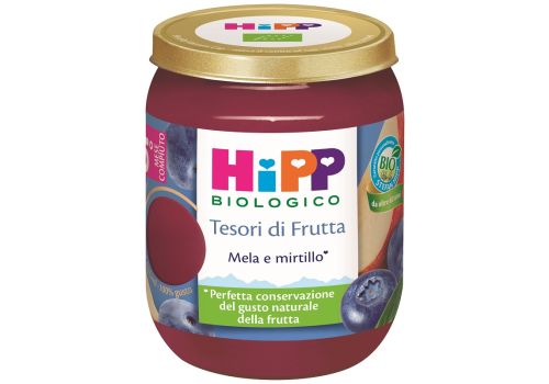 Hipp biologico tesori di frutta mela e mirtillo omogenizzato 160 grammi