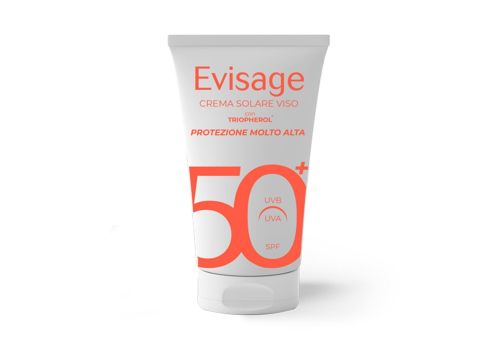 Evisage crema solare viso spf 50+ viso con triopherol protezione molto alta 50ml
